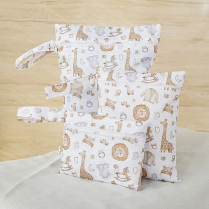 Happy Flute 3 Set Wet Bag Storage Bag Zipper Waterproof Washable - color: EF545