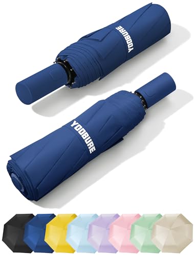 Yoobure Travel Compact Umbrellas for Rain, UV Umbrella for Sun Protection - color: Dark Blue-Just 1pc