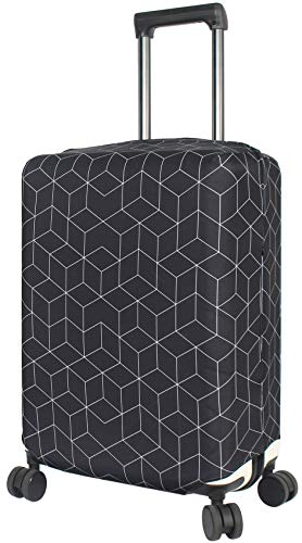HYPER VENTURE Travel Luggage Cover Suitcase Protector Fits 31-32 Inch, XL - color: Black Maze, size: XL