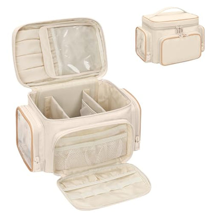 Bagmoly Large Makeup Bag, Travel Makeup Cosmetic Bag for Girls, White - color: 02-White, size: Medium
