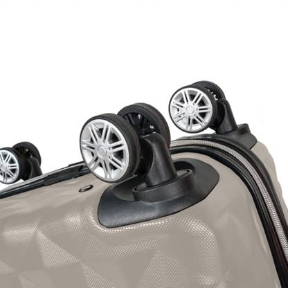 Kenneth Cole REACTION Diamond Tower Collection Lightweight Hardside Expandable 8-Wheel Spinner Travel Luggage, Rye, 2-Piece Set (20" & 28") - color: Rye, size: 2-Piece Set (20" & 28")