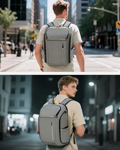 Ponhog 17 Inch Laptop Backpack for Men Grey - color: D-grey, size: 17 Inch