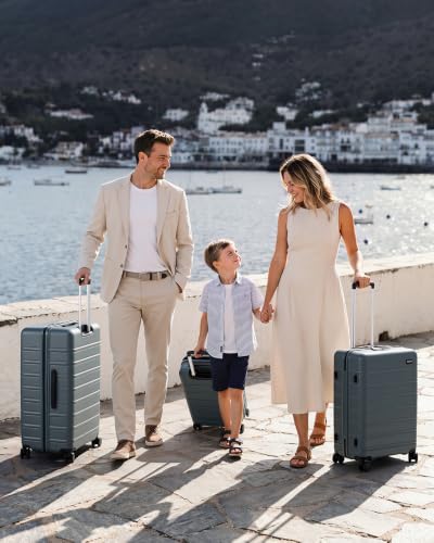 TAKUMI Suitcases with Wheels, Expandable Carry on Luggage, 3 Piece Set - color: Navy, size: 20/24/28 Inch