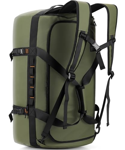 Hulongo Waterproof Duffel Bag Backpack for Men, Green, 40L - color: Green, size: 40L