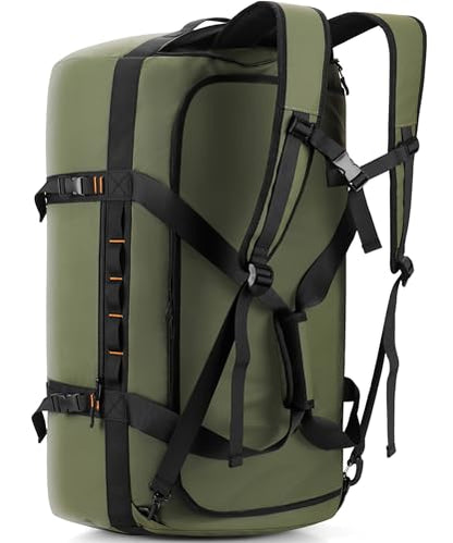 Hulongo Waterproof Duffel Bag Backpack for Men, Green, 40L - color: Green, size: 40L