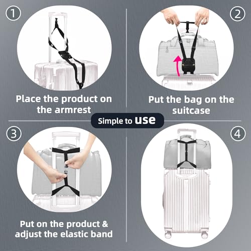 Luggage Straps for Suitcases,Luggage Straps Bag Bungees,Adjustable TSA-Approved – High Elastic Suitcase Belt for Securing Carry-On(1 Pack Black) - color: NS Black