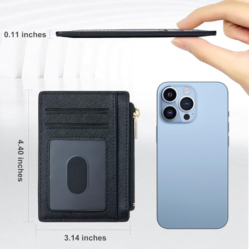 Tipmile Mens RFID Wallet, Small Slim Business Credit Card Holder, Mens Gift - color: Crosshatch Black