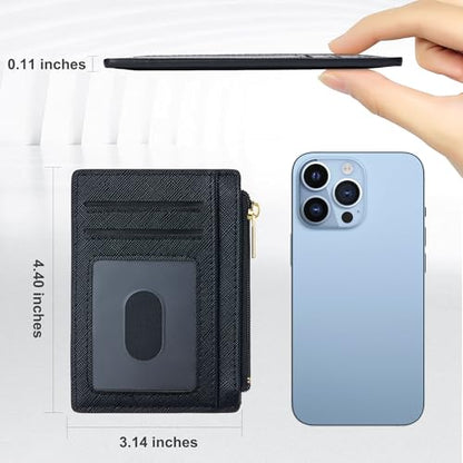Tipmile Mens RFID Wallet, Small Slim Business Credit Card Holder, Mens Gift - color: Crosshatch Black