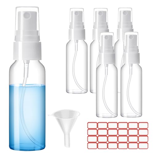 Zoizocp Spray Bottles, 2oz/50ml 6 Pack Clear Plastic Mini Travel Bottle Set - color: Clear（BPA+TSA）-2oz