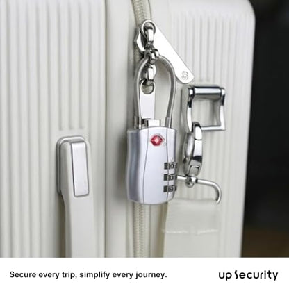 Luggage Locks TSA Approved 2 Pack, Small Padlock Combination, TSA Locks for Luggage, Travel Combo Padlock with Code for Suitcase, Backpack Zipper, Locker, Gun Case, Ammo Can (Black+Silver) - color: Black+Silver