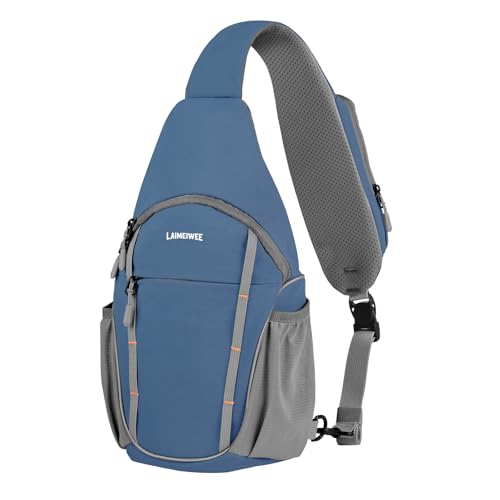 Crossbody Sling Bag, Lightweight Travel Sling Backpack with RFID Blocking - color: Blue