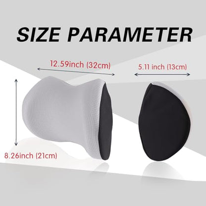Cozy Car Headrest Pillow, Car Neck Pillow for Driving with Adjustable Strap - color: Silver