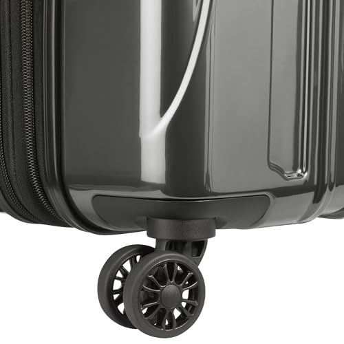 DELSEY PARIS Helium Aero Hardside Expandable Luggage with Spinner Wheels, Brushed Charcoal, 2-Piece Set (21/24) - color: Brushed Charcoal, size: 2-Piece Set (21/24)