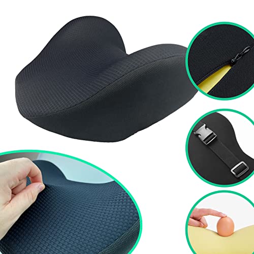 Super Soft Car Headrest Pillow, 100% Memory Foam Travel Car Neck Pillow - color: Pack of 1/Black/Super Soft