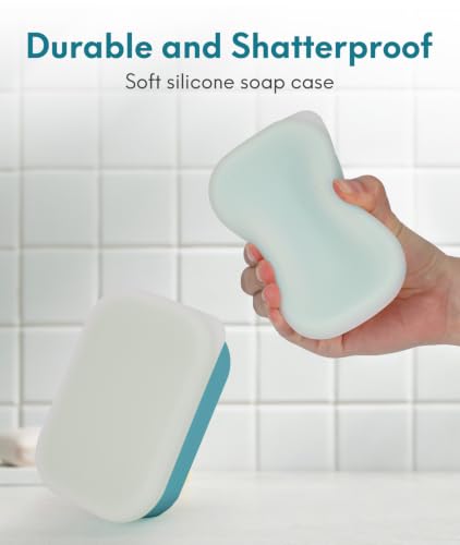 Quatish Large Leakproof Travel Soap Case, Bar Soap Holder Travel, Bluegreen - color: Bluegreen, size: Large