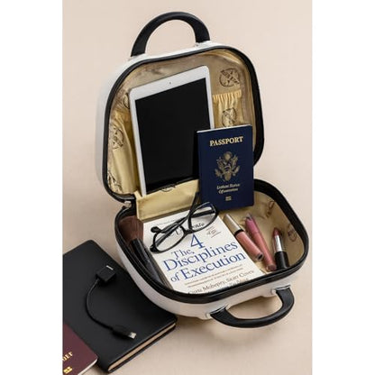 World Traveler Butterfly 13-Inch Polycarbonate Hardside Cosmetic Case Shoulder Tote - size: 13-inch