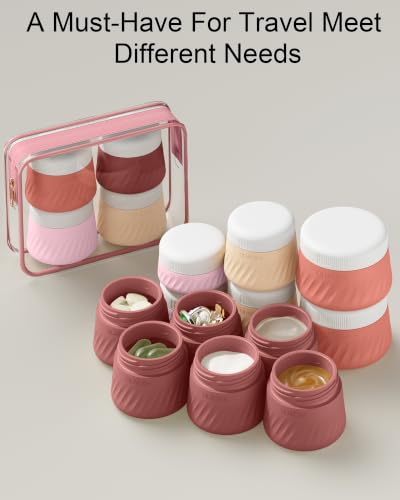 Quatish 2oz Travel Size Containers for Toiletries, 4 Pack, Red Rock - color: Red Rock, size: 2 Ounces