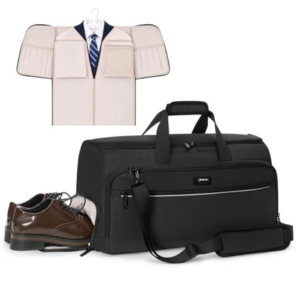 VERAGE Garment Duffel Bag, Carry-On Suit Travel Bag, 45L - color: Jet Black, size: Garment Bags 22-Inch