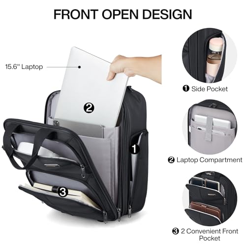 Hanke 16 Inch Underseat Carry On Luggage with 2 Wheels Airline Approved - color: Black, size: 16 Inch