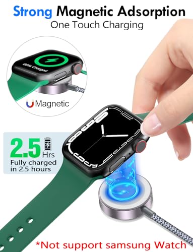 1Pack Travel Essentials for Apple Watch Charger,3-in-2 Multi Charging Cable - color: Gray, size: 1Pack-5 FT