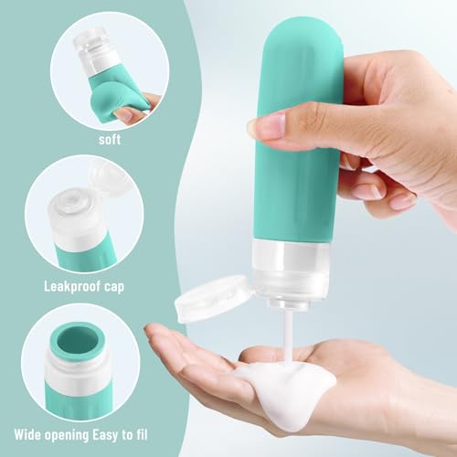 Travel Bottles for Toiletries 18Pack Containers Travel Size Toiletries - color: Blue