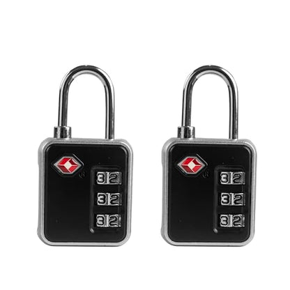 TSA Locks for Luggage, Combination Lock for Locker, Small Padlock Combination, Combo Luggage Padlocks TSA Approved, for Gym Locker, Travel Suitcase, Gun Case, Backpack Zipper, Ammo Can - color: Black+Black