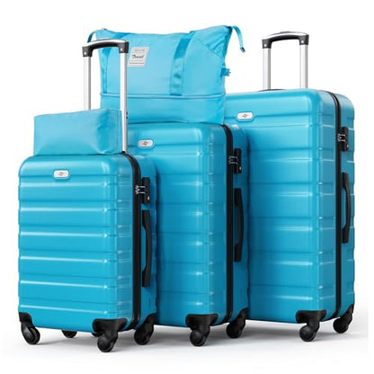 Suitour Luggage Sets 5 Piece Hardshell Suitcases with Spinner Wheels TSA Lock, Lightweight ABS Carry On Suitcase Set for Travel Business