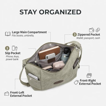 Convertible Backpack for Women, 3-in-1 Shoulder Crossbody Hobo Bag - color: Green
