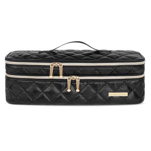 Hair Tools Travel Bag Compatible with Dyson Airwrap, Shark FlexStyle - color: Black