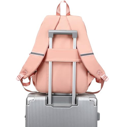 abshoo School Backpack for Girls Teen Elementary Middle High School Bookbag - color: Peach Pink