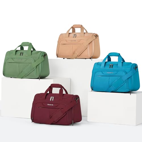 Hanke Small Underseat Carry On Luggage Bags for Travel with 10 Pockets. - color: Burgundy, size: Underseat Carry-On