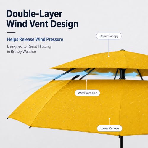 Windproof Travel Umbrella Premium Auto Folding Umbrella for Rain and Sun - color: yellow