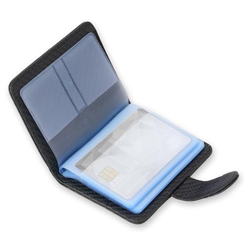 Wisdompro Credit Card Holder, RFID Blocking Wallet Debit Card Protector - color: Microfiber Black, size: Vertical