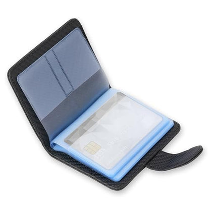 Wisdompro Credit Card Holder, RFID Blocking Wallet Debit Card Protector - color: Microfiber Black, size: Vertical