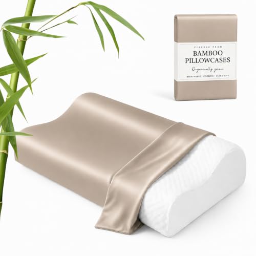 Cooling Pillowcase for Contour Pillow, Taupe, 24x14x5/3.7 Inches, 1 Piece - color: Taupe