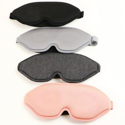 2 Pack Sleep Masks 3D Contoured Eye Mask for Sleeping - color: Darkgray&pink