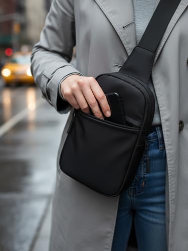 FORZAROCKET Plus Size Sling Bag | XL Extended Strap 70" | Women Men Small Crossbody Bag | Anti-Theft Backside Pocket