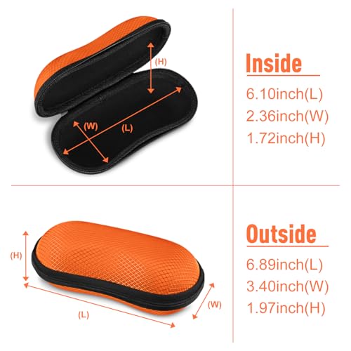 FINTIE Sunglasses Case, Hard EVA Shell Shockproof Sport Glasses Case - color: Orange