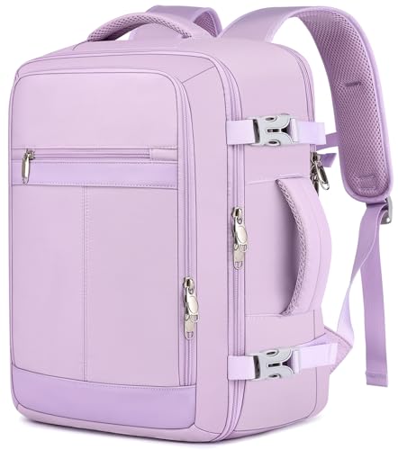 Travel Backpack for Women, 25L TSA Carry On Backpack Airline Approved - color: Light-purple, size: Large-25L