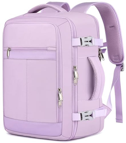 Travel Backpack for Women, 25L TSA Carry On Backpack Airline Approved - color: Light-purple, size: Large-25L