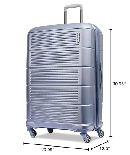 American Tourister Stratum 2.0 Expandable Hardside Luggage with Spinner Wheels, 28" SPINNER, Slate Blue - color: Slate Blue, size: 28-Inch Checked-Large