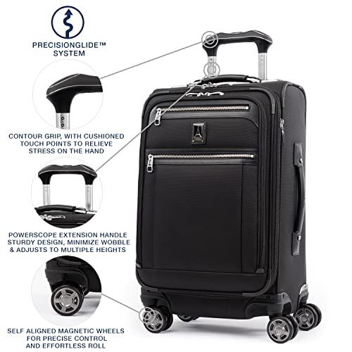 Travelpro Platinum Elite Carry-On Luggage Spinner, Black, 21-Inch - color: Shadow Black, size: Carry-On 21-Inch