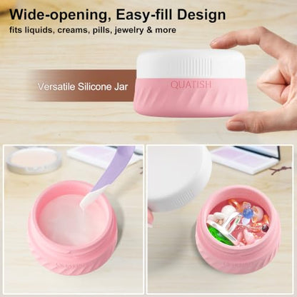 Quatish 15 Pack Travel Bottles Toiletries,Travel Size Containers,Macaron - color: Macaron