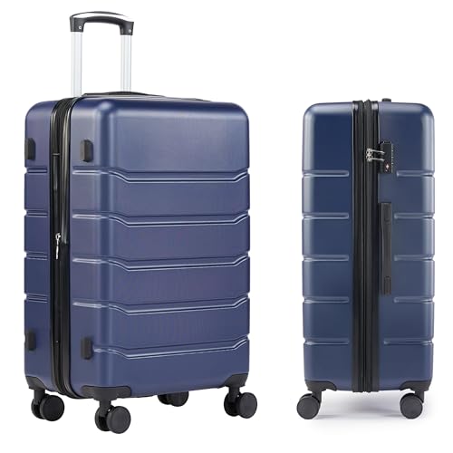 Simple Deluxe 28 Inch Expandable Hardside Carry On with Spinner Wheels & TSA Lock, ABS Hard Shell Lightweight Rolling Luggage Suitcase, Blue - color: Blue-C, size: 28 inch
