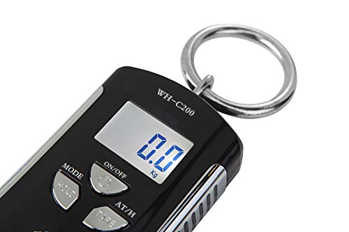 Klau Portable Fish Scale, 200 kg / 400 lb,Black and Silver - color: Black and Silver