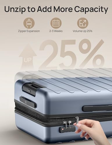 NINETYGO Large Checked Luggage 28 Inch, Checking In Luggage with Smooth Spinner Wheels, Expandable, Hard Shell PC Suitcase, Lightweight Travel Luggage, TSA Approved (Shadow, Rhine Max) - color: 01-Shadow (Expandable), size: Checked 28-Inch