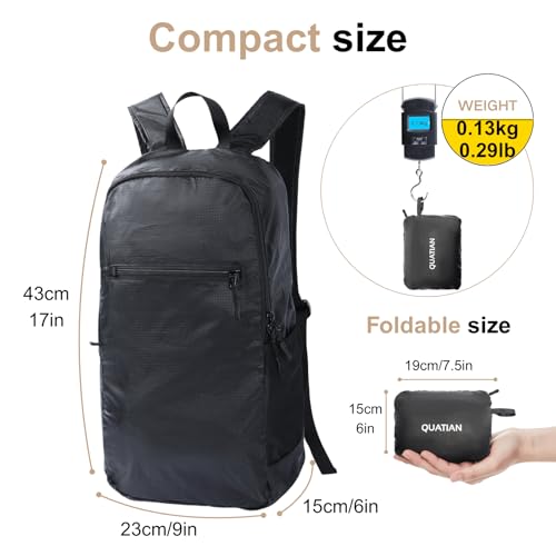 Lightweight Foldable Backpack – Water-Resistant Travel Daypack with Spacious Compartment & Front Pocket, Compact and Durable for Daily Use