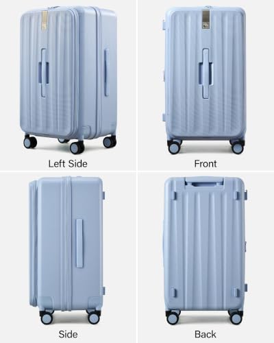 Hanke 28 Inch Top Opening Expandable Extra Large Luggage With TSA Lock，114L - color: Mist Blue, size: 28 Inch