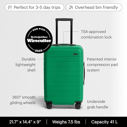Away The Carry-On Luggage, 22-inch Lightweight Hardside Spinner Suitcase - color: Palm Green