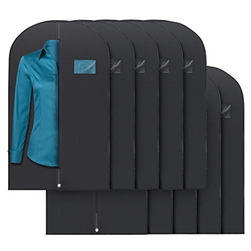 Plixio 40" Black Garment Bags Suit Bag for Travel - size: Black - 10 Pack (40")